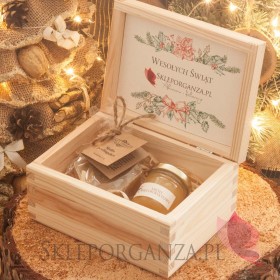 Zestaw upominkowy propolis w szkatułce - NATURA - personalizacja Święta Bożego Narodzenia