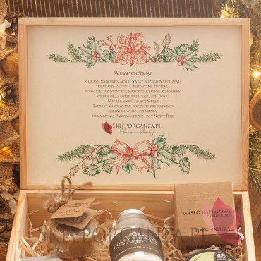 Zestawy świąteczne prezentowe z naturalnymi kosmetykami Zestaw upominkowy ekskluzywny kosmetyki w szkatułce - NATURA - Święta...