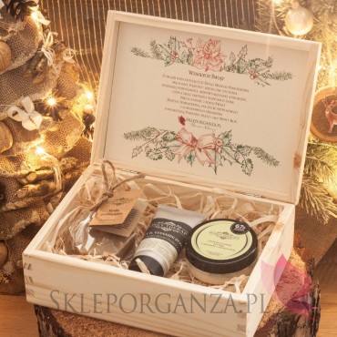 Zestaw upominkowy średni kosmetyki w szkatułce - NATURA - personalizacja Święta Bożego Narodzenia Zestawy świąteczne prezento...