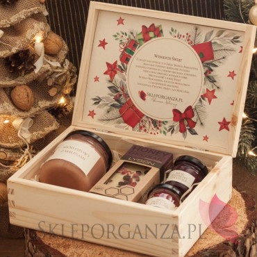 Zestaw malina - jagoda 2 w szkatułce - NATURA - personalizacja Święta Bożego Narodzenia