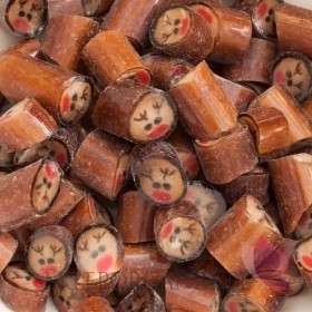Karmelki świąteczne Świąteczne cukierki karmelki brązowe z reniferem