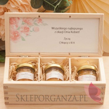 Zestaw świec z wosku pszczelego w szkatułce - personalizacja Dzień Kobiet, Dzień Matki Świece z naturalnego wosku pszczelego ...
