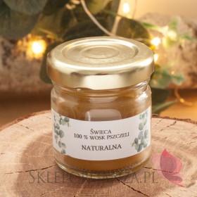Świece z naturalnego wosku pszczelego komunijne Świeca z wosku pszczelego NATURALNA – Kolekcja Eukaliptus