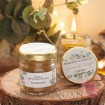 Świeca z wosku pszczelego NATURALNA – personalizacja kolekcja ślubna EUKALIPTUS