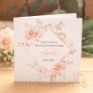 Zaproszenie Komunia - personalizacja Kolekcja Pastelowe Róże, z kopertą