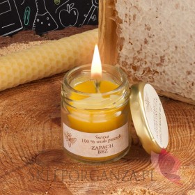 Świece z naturalnego wosku pszczelego dla Nauczycieli  Świeca z wosku pszczelego zapach BEZ – personalizacja Dzień Nauczyciela