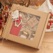 Zestaw miodowy z Aniołkiem w ozdobnym pudełku - personalizacja Święta Bożego Narodzenia