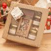 Zestaw mix biała czekolada w karbowanym pudełku eko - personalizacja Święta Bożego Narodzenia