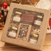 Zestaw mix ciemna czekolada w karbowanym pudełku eko - Święta Bożego Narodzenia