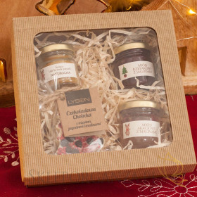Zestaw malina jagoda w karbowanym pudełku eko - Święta Bożego Narodzenia Prezenty Boże Narodzenie - Wysyłka 48h