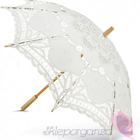 Parasolka classic lace biała