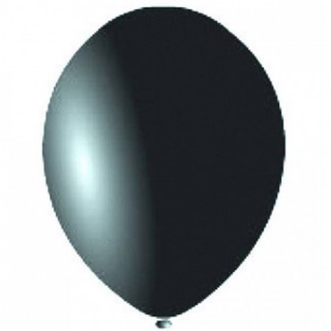 Balony PASTELOWE czarne 25 cm, 100 sztuk