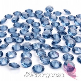 Kryształki weselne Diamentowe konfetti ciemnoniebieskie 100 sztuk