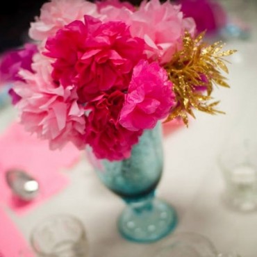 Papierowe kule kwiatowe pompony na wesele Papierowy kwiat, bordowy, 15cm