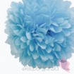 Papierowy kwiat, jasnoniebieski, 35cm