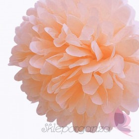 Papierowy kwiat, brzoskwiniowy, 35cm