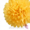Papierowy kwiat, żółty, 35cm