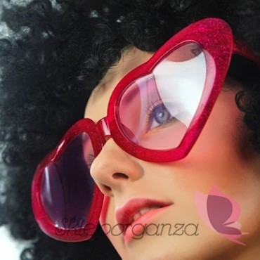 Opaski i okulary do fotobudki Okulary czerwone MEGA SERCA
