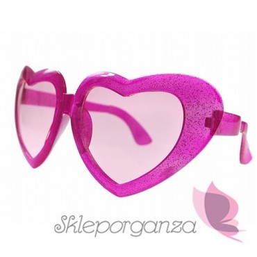 Okulary różowe MEGA SERCA