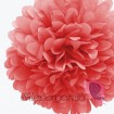 Papierowy kwiat, koralowy, 35cm
