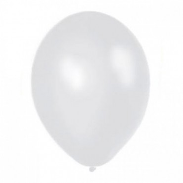 Balony METALICZNE srebrne 30 cm, 100 sztuk