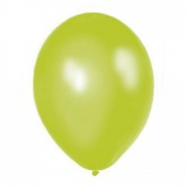 Balony METALICZNE jasnozielone 30 cm, 100 sztuk