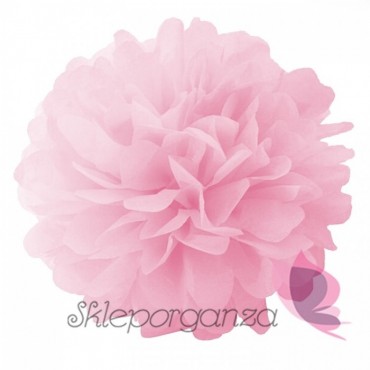 Papierowy kwiat, różowy, 25cm