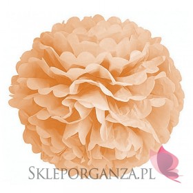 Papierowy kwiat, brzoskwiniowy, 50cm