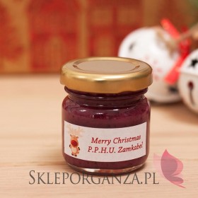 Miody świąteczne Upominek świąteczny – miód z jagodami - personalizacja