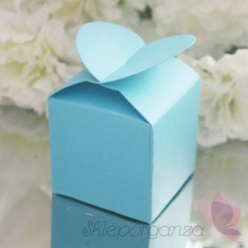 Pudełka weselne Pudełko serce niebieskie