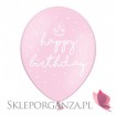 Balon happy birthday różowy