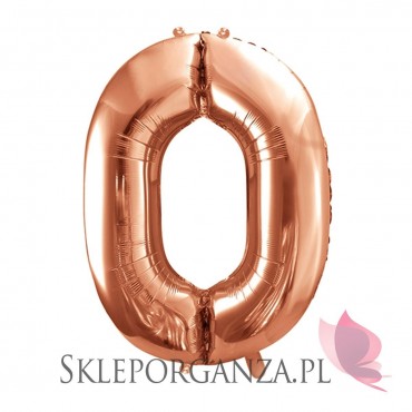 Balony cyfry urodzinowe Balon foliowy cyfra rose gold
