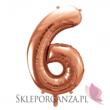 Balony cyfry urodzinowe Balon foliowy cyfra rose gold