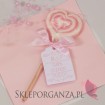 Lizak  serce różowe 2w1- personalizacja winietka - kolekcja LOVE