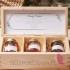 Zestawy prezentowe z miodami dla Rodziców Zestaw miodów mały – personalizacja kolekcja ślubna GEOMETRYCZNA GOLD
