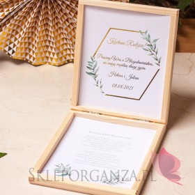 GEOMETRYCZNA GOLD na ślub Prośba o błogosławieństwo - personalizacja kolekcja ślubna GEOMETRYCZNA GOLD