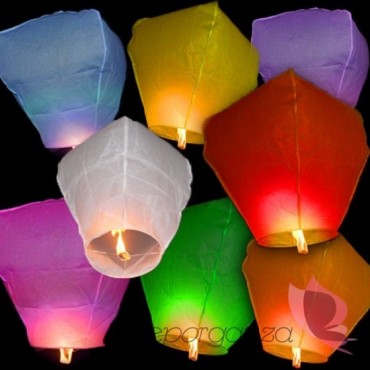 Latające lampiony weselne Latające lampiony życzeń-Mix kolorów HURT- 100szt