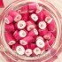 Cukierki karmelki ciemnoróżowe z sercem Różowy