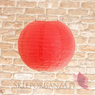Lampion dekoracyjny, kula czerwona 35cm